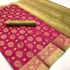 exotic-dark-pink-color-crystal-silk-with-heavy-pallu-traditional-saree