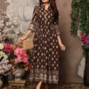 extraordinary-party-wear-brown-color-high-quality-reyon-foil-printed-kurti