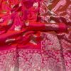 fashionable-pink-color-lichi-silk-fabric-with-silver-weaving-work-saree