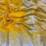 fashionable-yellow-color-lichi-silk-fabric-with-silver-weaving-work-saree