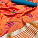 harmonious-orange-color-sana-silk-festival-wear-traditional-saree