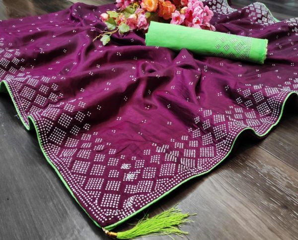 heavenly-purple-color-two-tone-sana-silk-swaroski-diamond-work-saree