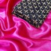 hypnotic-blackpink-color-semi-satin-fabrics-traditional-wear-classic-saree