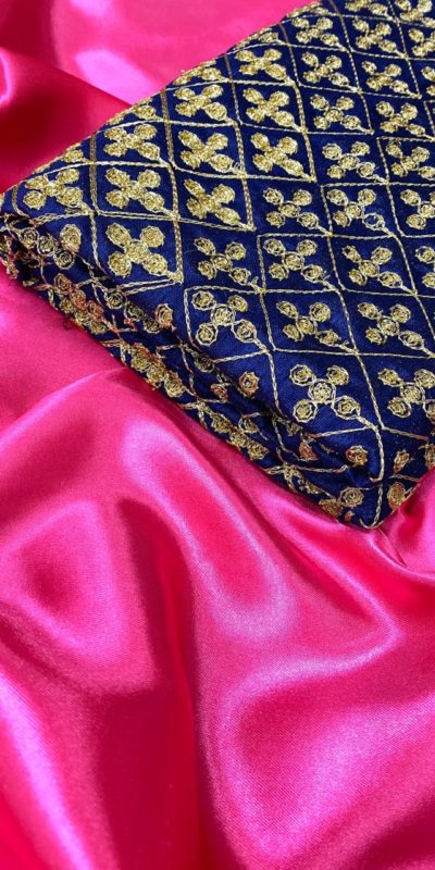 hypnotic-bluepink-color-semi-satin-fabrics-traditional-wear-classic-saree