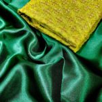 hypnotic-yellowgreen-color-semi-satin-fabrics-traditional-wear-classic-saree