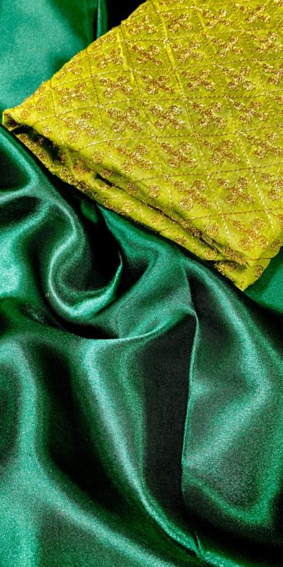 hypnotic-yellowgreen-color-semi-satin-fabrics-traditional-wear-classic-saree