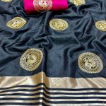 perfect-black-color-pure-rich-cotton-silk-traditional-wear-classic-saree
