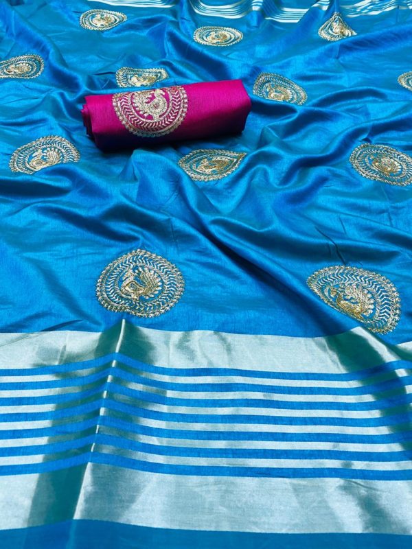 perfect-seagreen-color-pure-rich-cotton-silk-traditional-wear-classic-saree