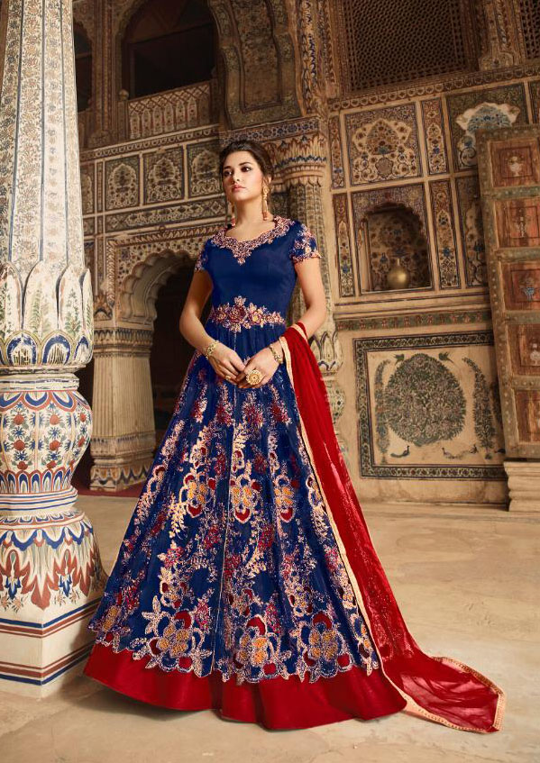 picturesque-blue-color-heavy-net-embroidered-codding-stone-work-sharara-suit