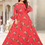 sightly-floral-printed-red-color-american-creep-silk-gown