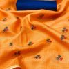 winning-orange-color-pure-rich-cotton-silk-traditional-wear-classic-saree