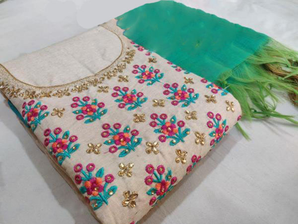 graceful-green-color-semi-model-silk-wedding-wear-salwar-suit