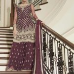 divine-brown-color-heavy-net-with-codding-embroidery-work-plazo-suit