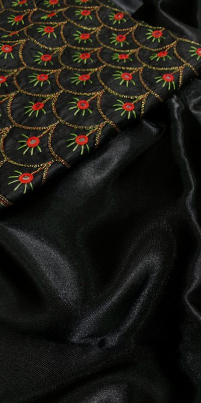exotic-black-color-satin-silk-classical-fashion-wear-saree