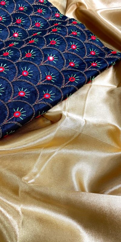 exotic-blue-gold-color-satin-silk-classical-fashion-wear-saree