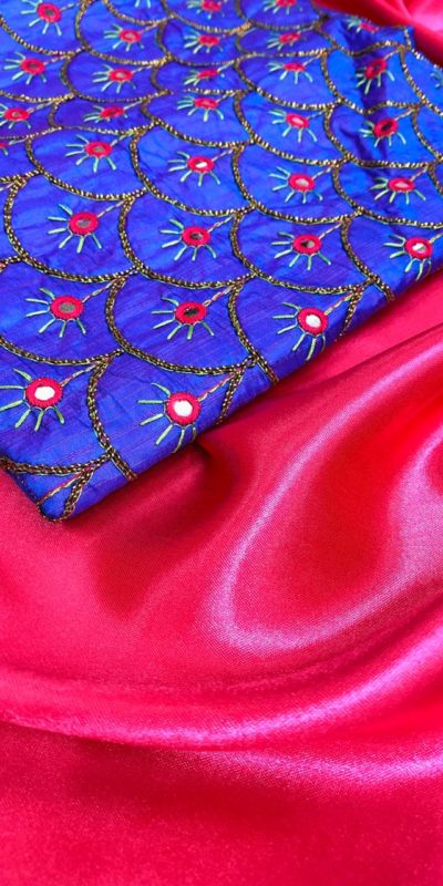 exotic-blue-pink-color-satin-silk-classical-fashion-wear-saree