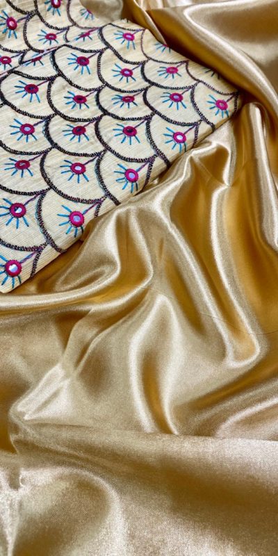 exotic-white-gold-color-satin-silk-classical-fashion-wear-saree