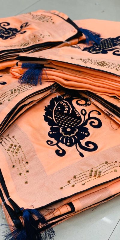 harmonious-orange-color-pure-kashmiri-silk-classical-traditional-wear-saree