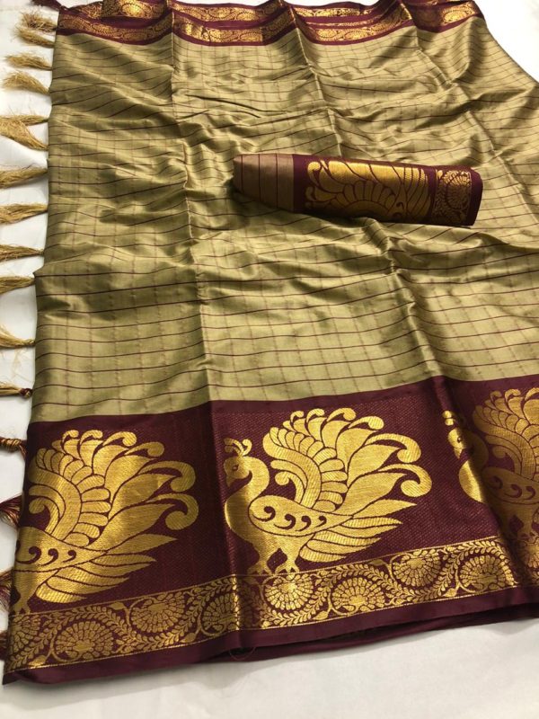 intoxicating-coffee-color-pure-cotton-traditional-wedding-wear-saree
