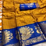 vibrant-yellow-color-chanderi-cotton-traditional-wear-superb-saree