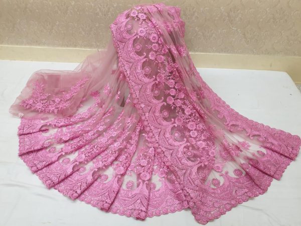 exotic-pink-color-heavy-mono-net-with-beautiful-stone-work-saree