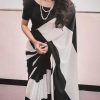 amazing-blackwhite-womens-party-wear-ultra-satin-saree