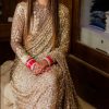 angelic-gold-color-fancy-thread-sequence-work-party-wear-saree