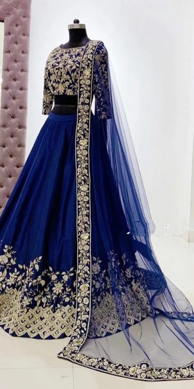 new-designer-blue-colore-embroidered-work-lehenga-choli