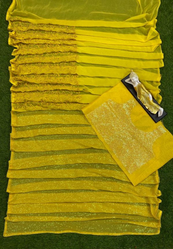 womens-party-wear-yellow-color-georgette-and-sequence-work-saree