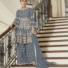 aashirwad-grey-color-net-coding-embroidered-sharara-suit