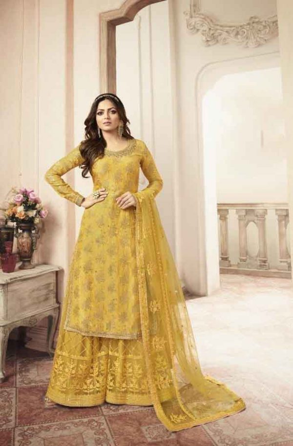 grand-look-with-yellow-heavy-jacquard-silk-georgette-plazo-suit (2)