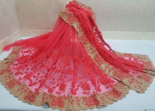 red-color-heavy-mono-net-and-embroidery-stone-work-saree