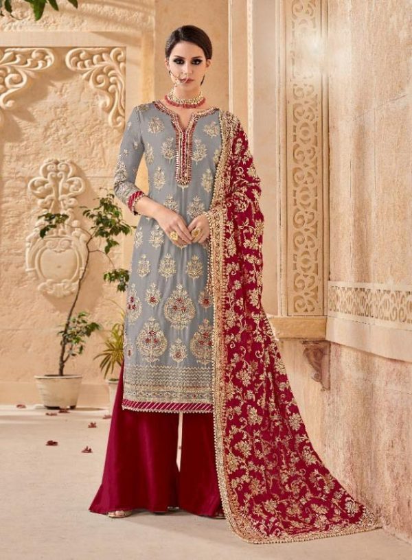 shree-fab-grey-color-georgette-embroidery-work-sharara-suit