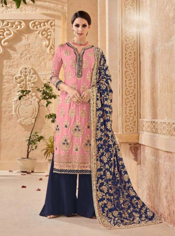 shree-fab-pink-color-georgette-embroidery-work-sharara-suit