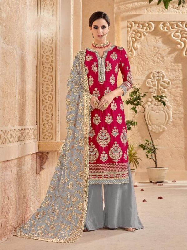 shree-fab-red-color-georgette-embroidery-work-sharara-suit