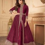 elegant-wine-color-georgette-with-embroidery-work-anarkali-suit