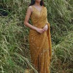 heavenly-yellow-color-georgette-with-embroidery-work-saree