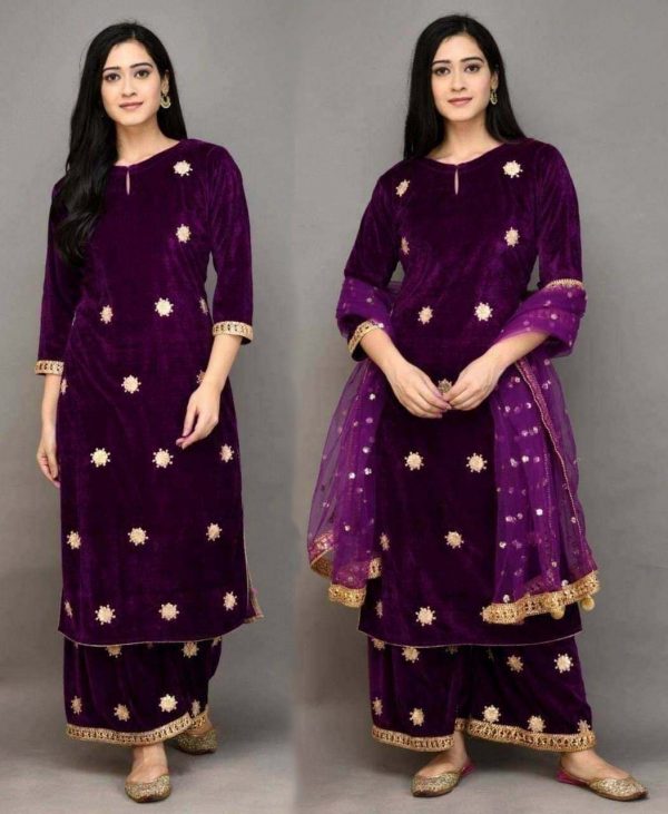 stylish-purple-color-viscose-velvet-with-embroidered-plazzo-suit