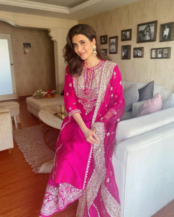 beautiful-karishma-tanna-in-pink-color-taffeta-with-embroidery-work-plazzo-suit
