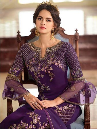breathtaking-womens-purple-color-georgette-with-embroidery-work-plazzo-suit