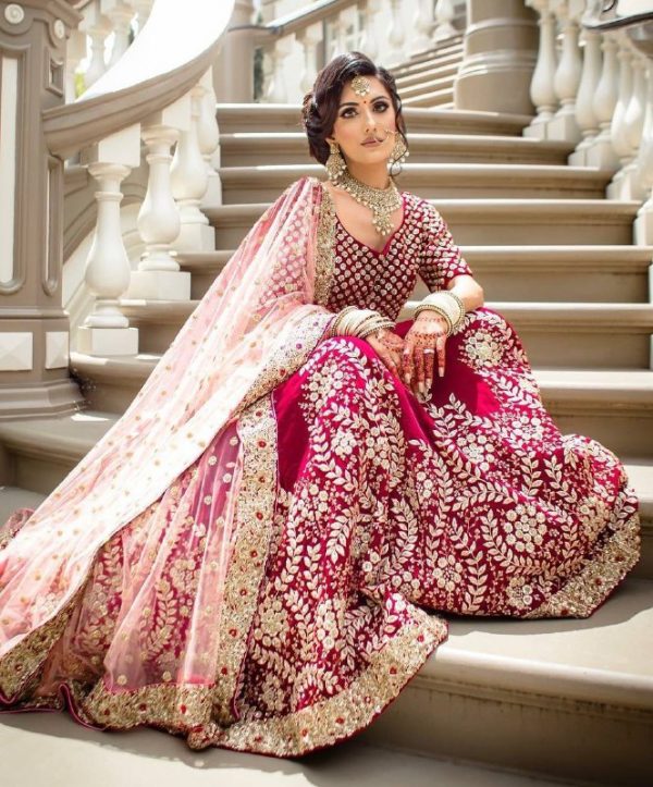 elegant-pink-color-heavy-taffeta-silk-with-embroidery-work-lehenga-choli