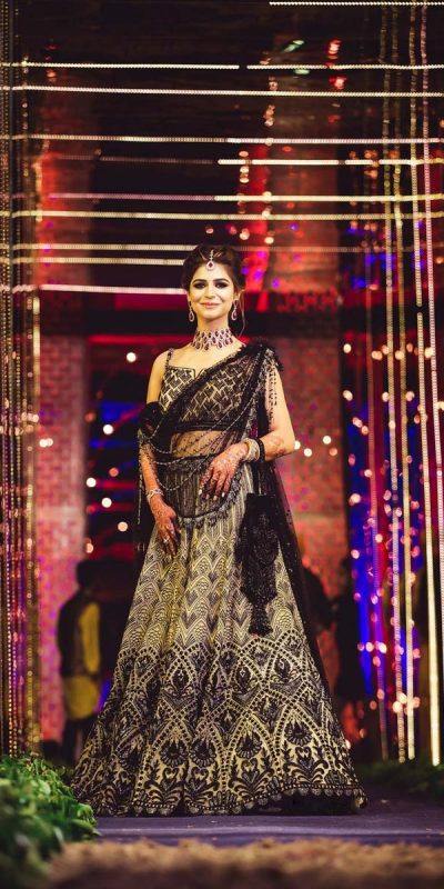 exotic-bridal-look-with-black-cream-color-sequence-embroidery-work-lehenga-choli