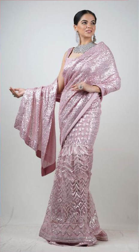 ideal-blush-pink-color-georgette-with-dazzling-sequence-work-saree