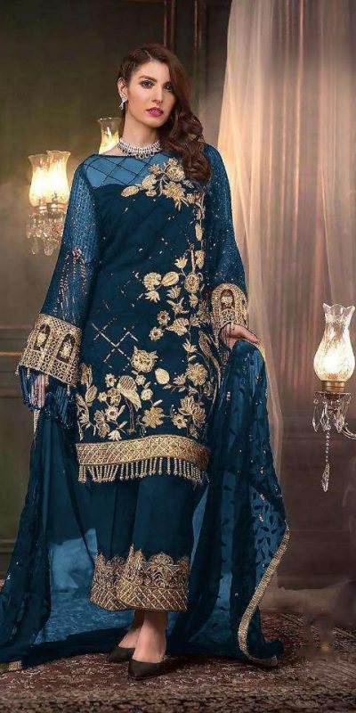 pleasing-peacock-blue-color-net-with-sequence-work-festive-plazzo-suit