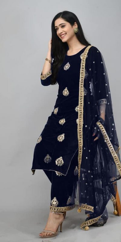 pretty-navy-blue-color-viscose-velvet-with-embroidered-plazzo-suit
