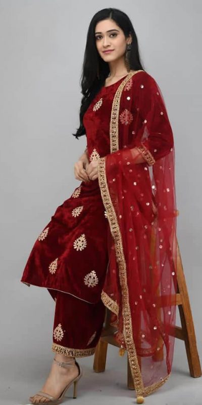 pretty-red-color-viscose-velvet-with-embroidered-plazzo-suit