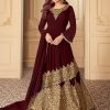 radiant-maroon-color-faux-georgette-with-embroidery-work-anarkali-sharara