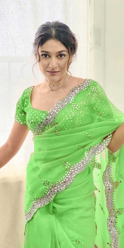 dazzling-green-color-original-organza-with-real-mirror-designer-saree