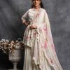Mirror Work White Sharara Suit