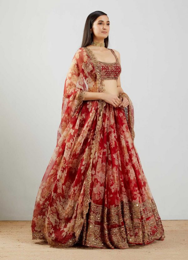 stunning-womens-wear-red-color-embroidery-with-printed-lehenga-choli